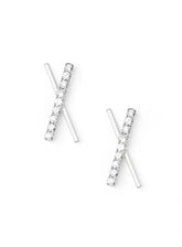 ZENZII PAVE CRISS CROSS STUD EARRING